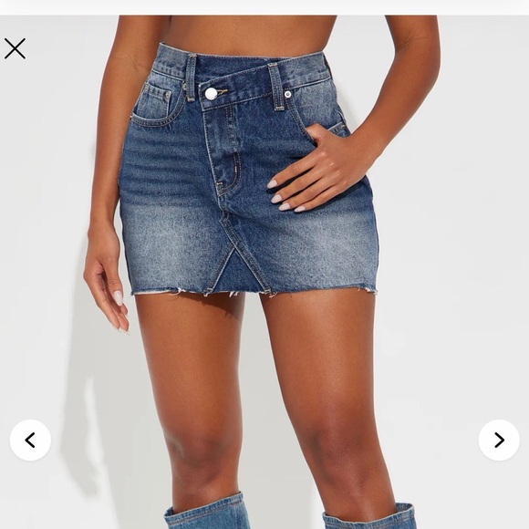 Fashion Nova Blue Denim Mini Skirt - Picture 2 of 3